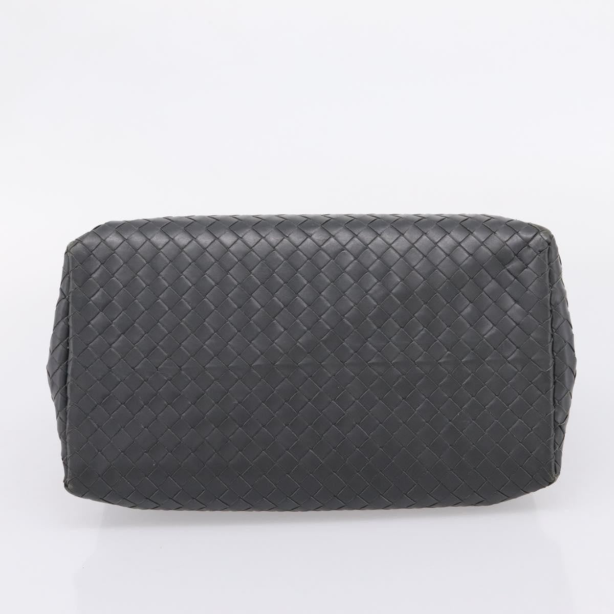 Bottega Veneta Roma Intrecciato Nappa, Gray, Leather, Handbag