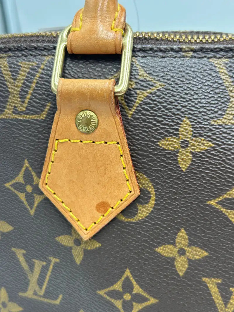 Louis Vuitton Alma Monogram Canvas, Brown, Canvas, Handbag