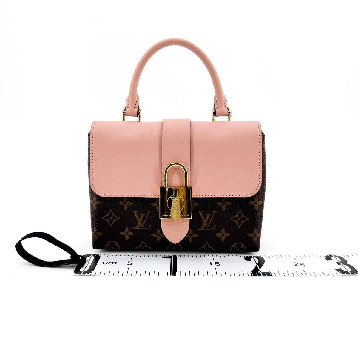 Louis Vuitton Braided Handle Locky Monogram Canvas with Leather, Brown, Canvas, Handbag