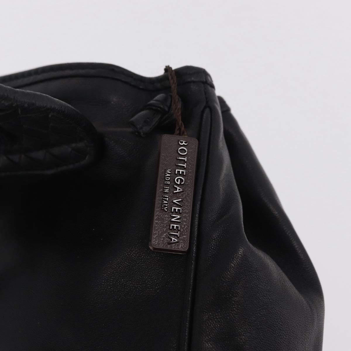 Bottega Veneta Backpack Leather with Intrecciato, Black, Leather, Backpack