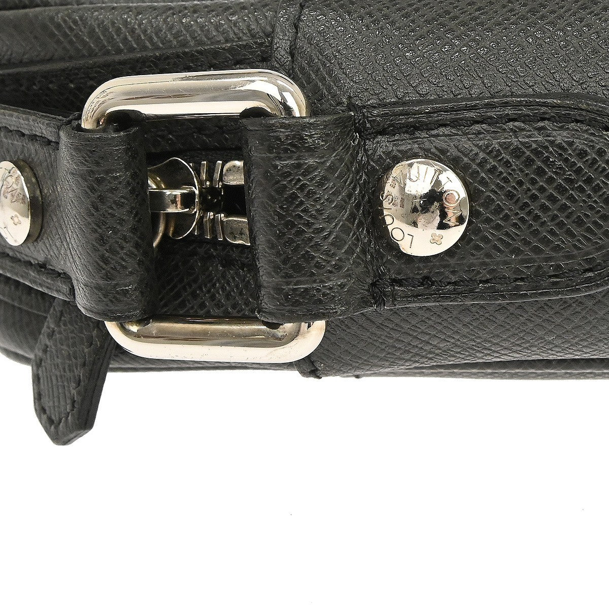 Louis Vuitton Dimitri Messenger Taiga Leather, Black, Leather, Shoulder Bag