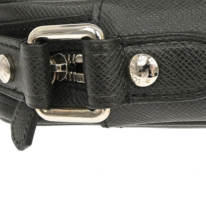 Louis Vuitton Dimitri Messenger Taiga Leather, Black, Leather, Shoulder Bag