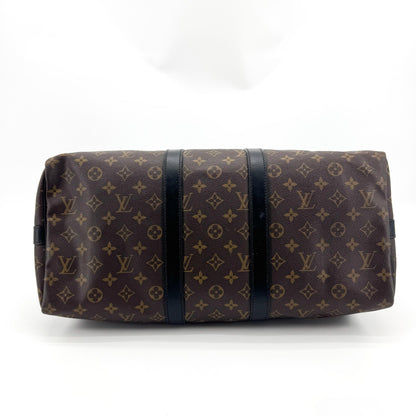 Louis Vuitton Keepall Bandouliere Macassar Monogram Canvas, Brown, Canvas, Travel Bag