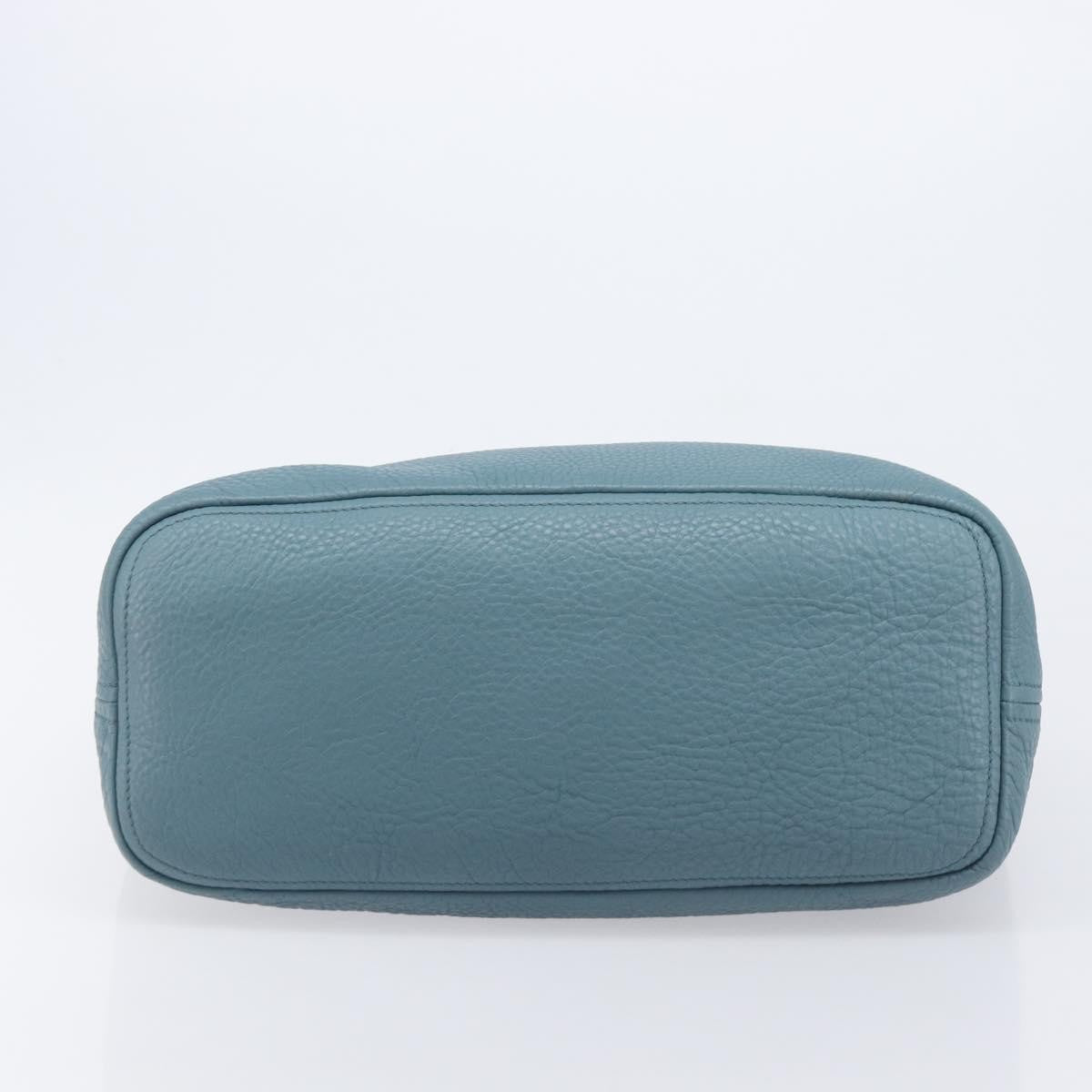 Prada Rolled Hobo Vitello Daino, Blue, Leather, Shoulder Bag
