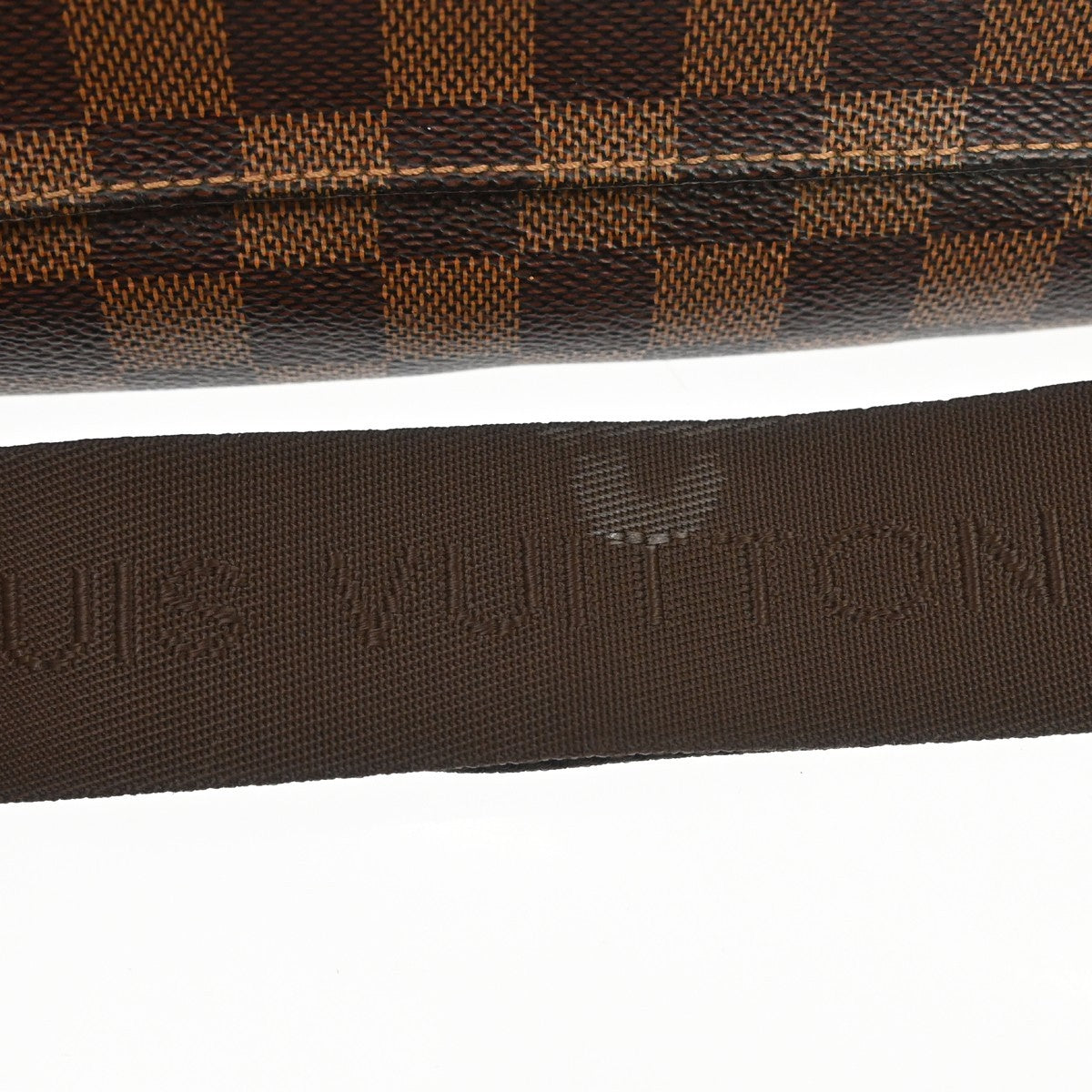 Louis Vuitton Naviglio Damier, Brown, Canvas, Handbag