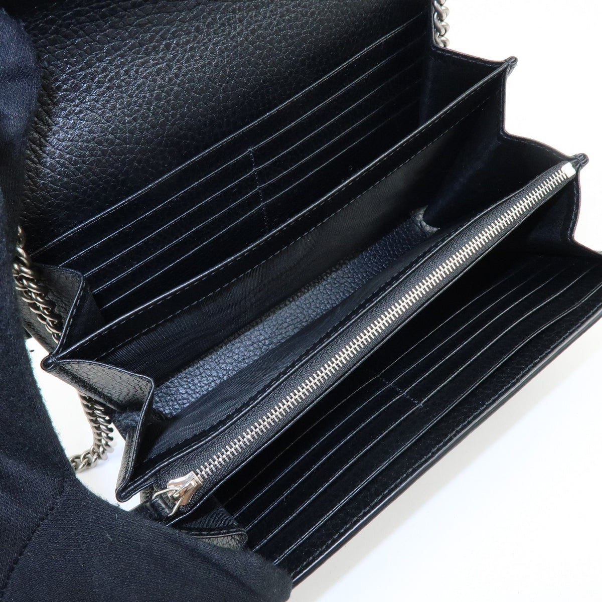 Gucci Dionysus Chain Leather, Black, Leather, Crossbody Bag