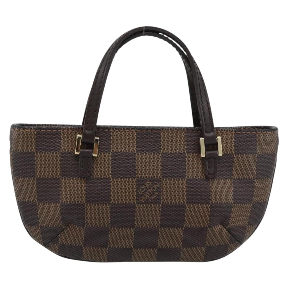 Louis Vuitton Manosque Pochette Damier, Brown, Canvas, Clutch