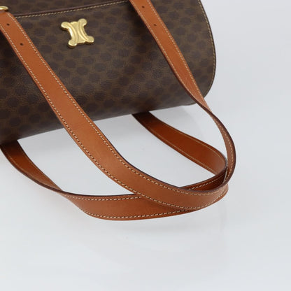 Celine Vintage Macadam Macadam, Brown, Canvas, Handbag