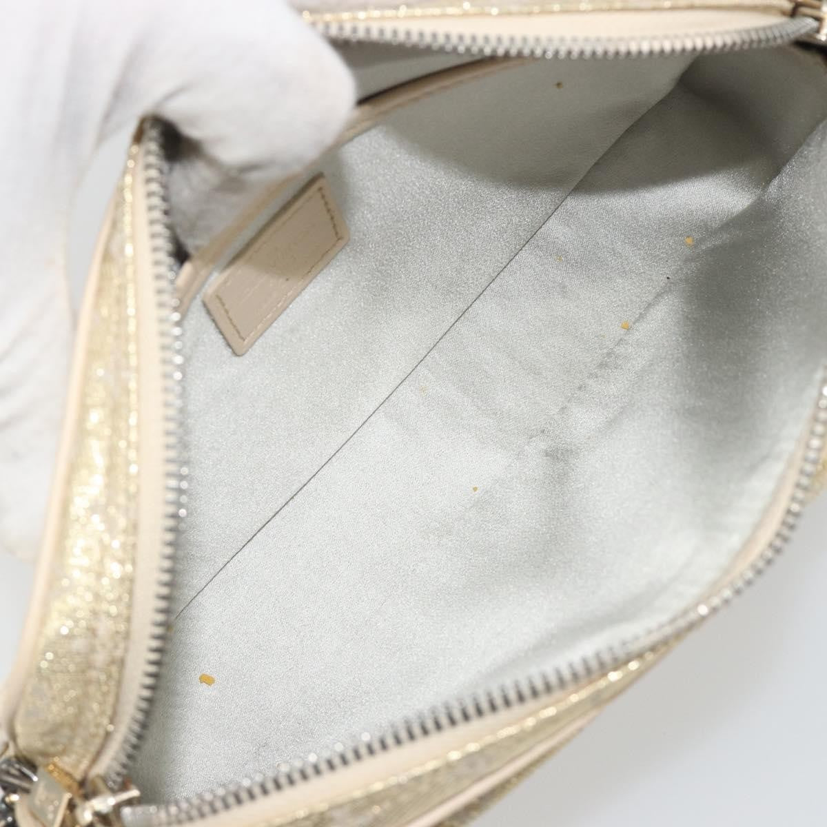 Louis Vuitton McKenna Mini Lin, Gold, Canvas, Shoulder Bag