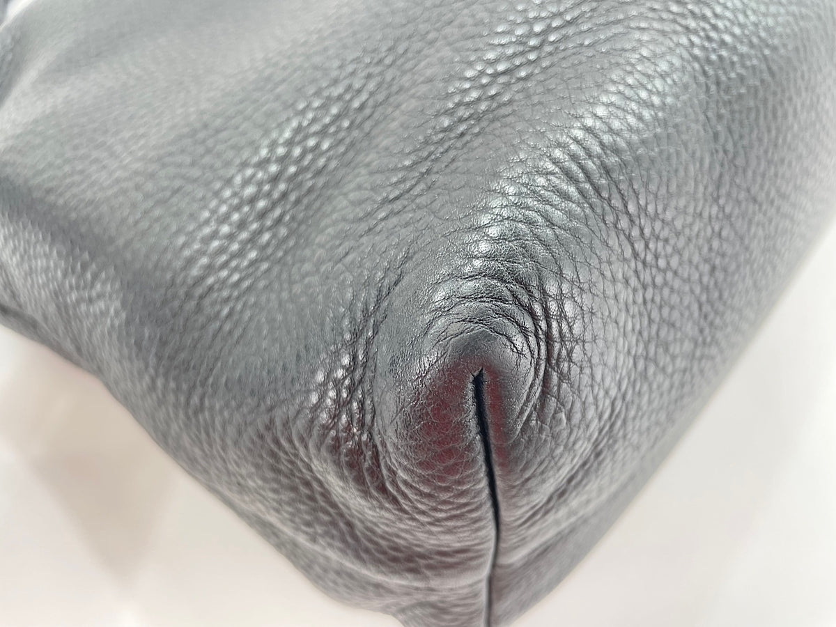 Prada Vitello Daino Convertible Tote Vitello Daino, Gray, Leather, Handbag
