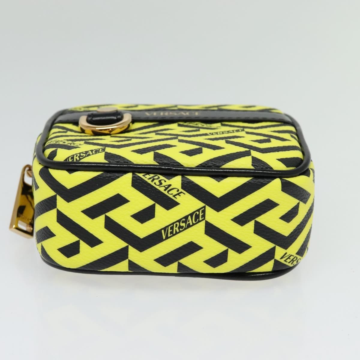 Versace Vintage Clutch Leather, Yellow, PVC, Clutch