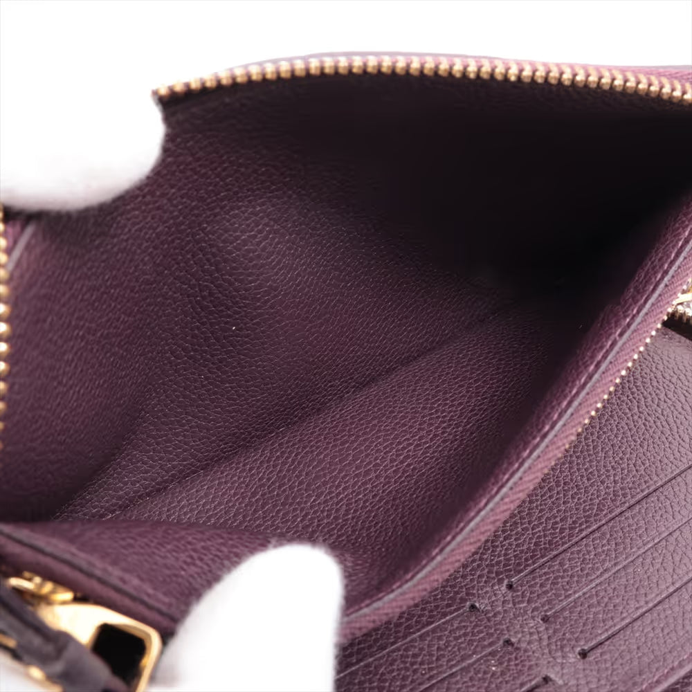 Louis Vuitton Zippy wallet Leather, PURPLE, LEATHER, Wallets