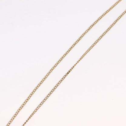 Christian Dior Round Logo Pendant Metal with Crystal, Gold, Metal, Necklace