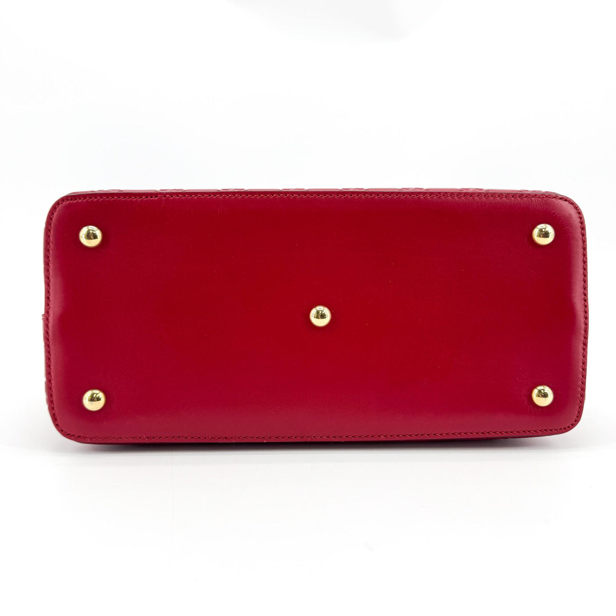 Gucci Signature Fold Over Guccissima Leather, Red, Leather, Tote Bag