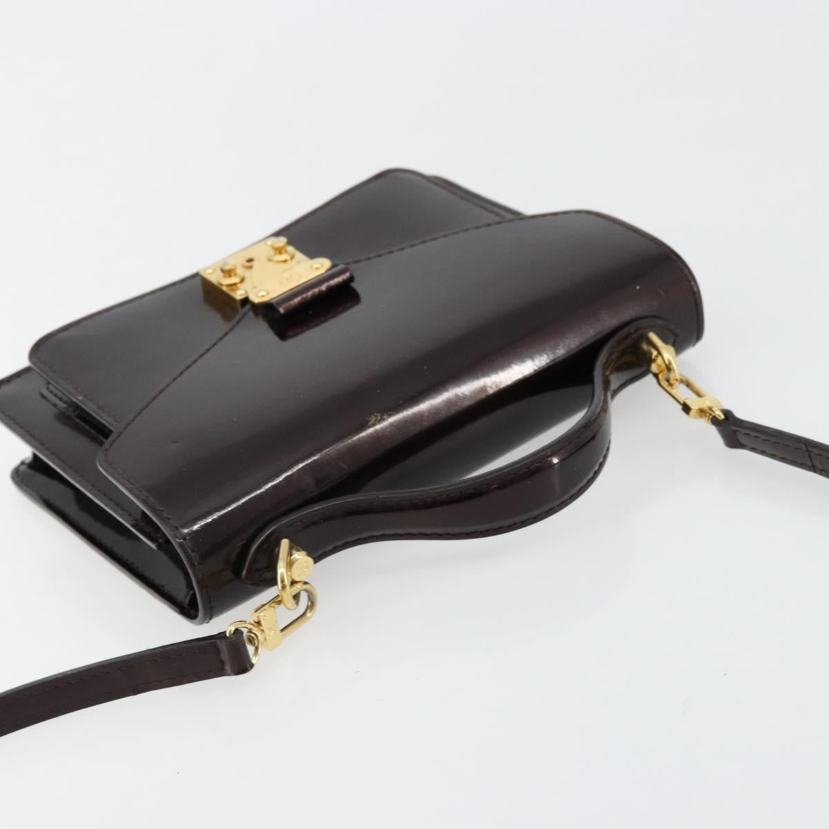 Louis Vuitton Monceau Vernis, Burgundy, Patent Leather, Handbag