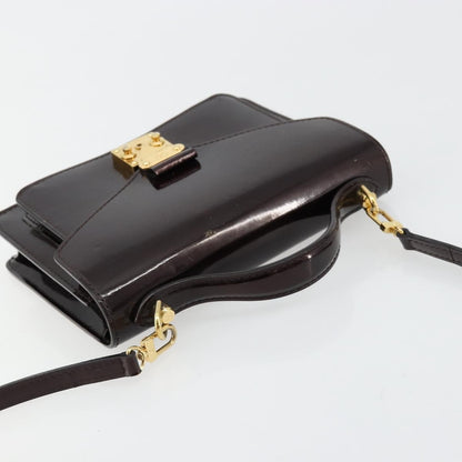 Louis Vuitton Monceau Vernis, Burgundy, Patent Leather, Handbag