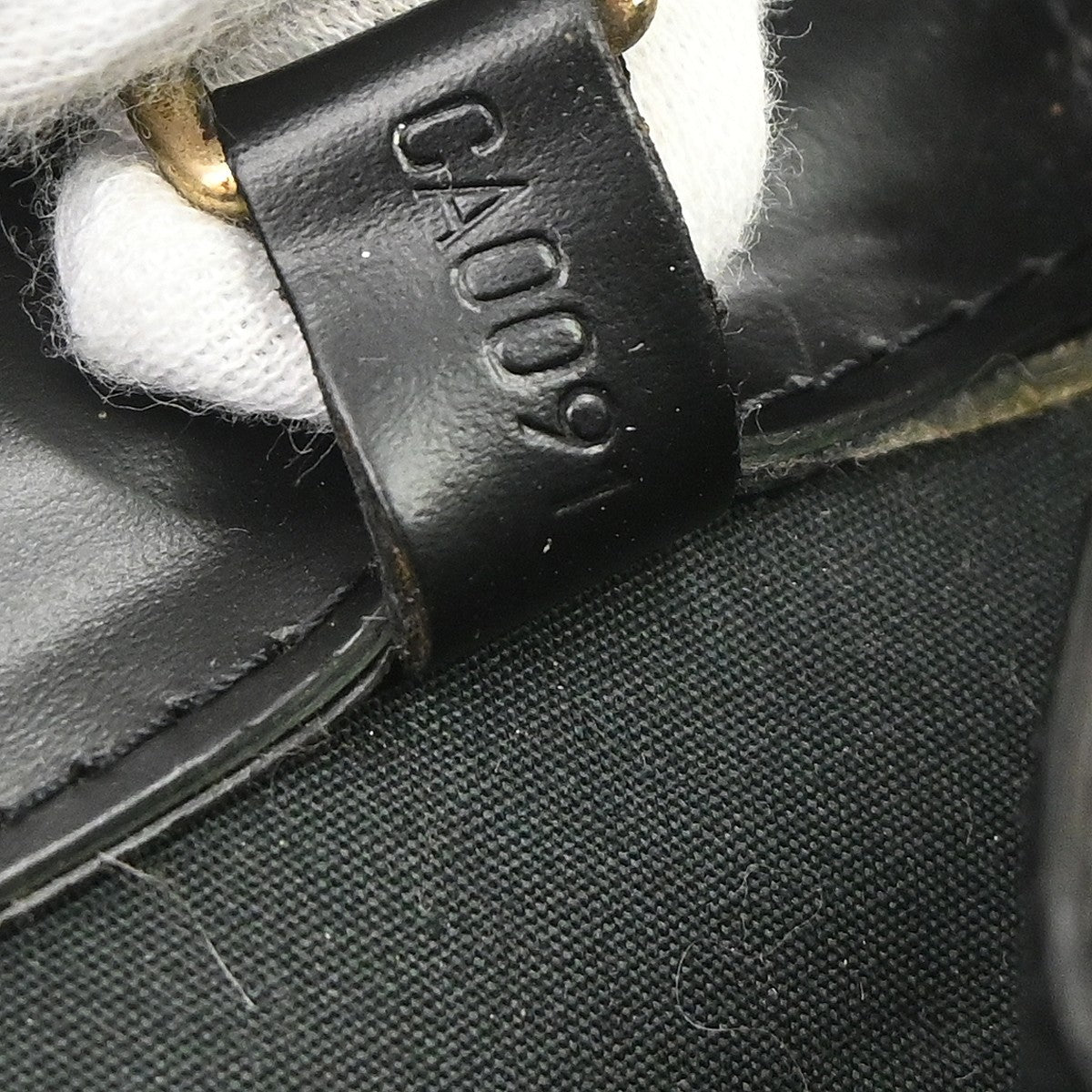 Louis Vuitton Croisette Epi, Black, Leather, Handbag