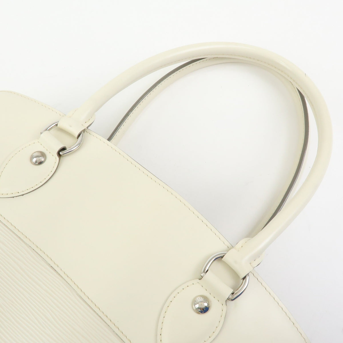 Louis Vuitton Passy Epi Leather, White, Leather, Tote Bag
