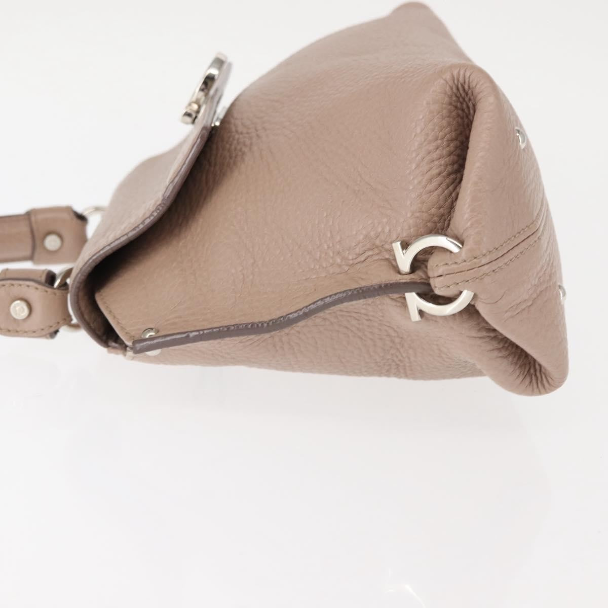 Salvatore Ferragamo Sofia Satchel Grainy Leather, Beige, Leather, Handbag