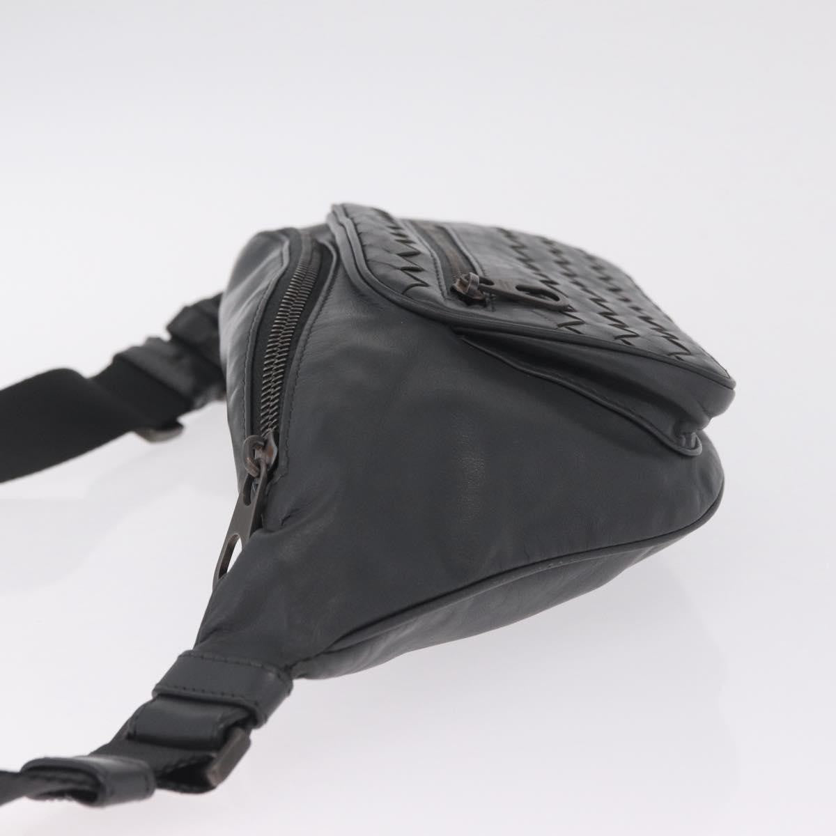 Bottega Veneta Light Waist Intrecciato Leather, Gray, Leather, Handbag