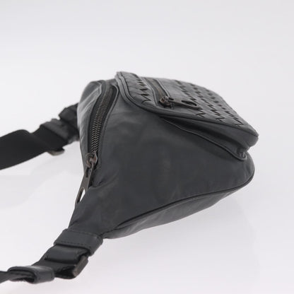 Bottega Veneta Light Waist Intrecciato Leather, Gray, Leather, Handbag