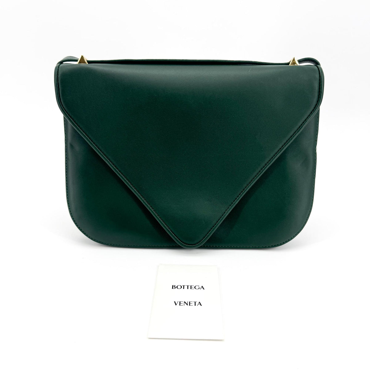 Bottega Veneta Mount Leather, Green, Leather, Shoulder Bag