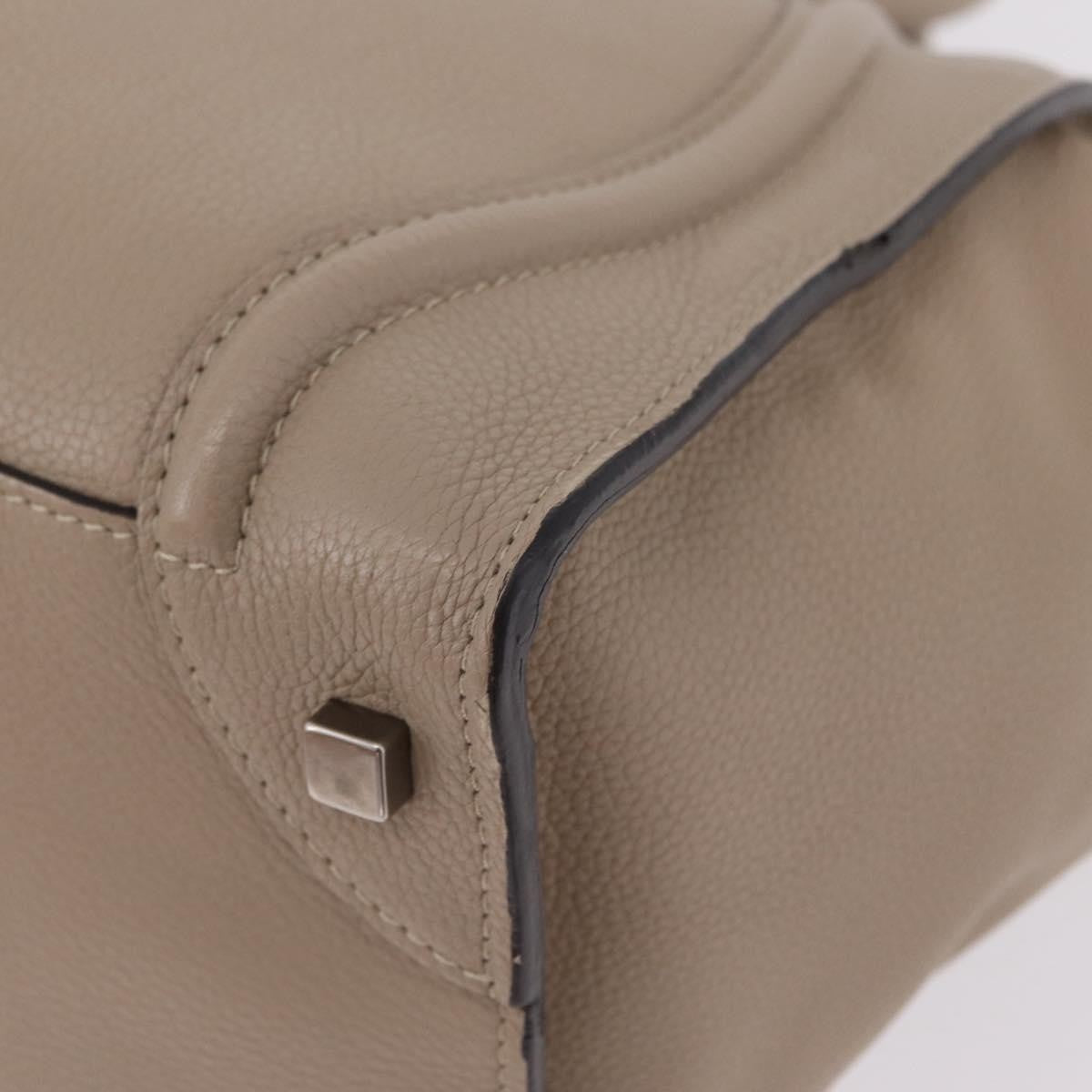 Celine Luggage Smooth Leather, Beige, Leather, Handbag