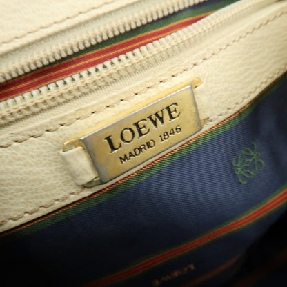 Loewe Vintage Velazquez Top Handle Leather, Beige, Leather, Handbag