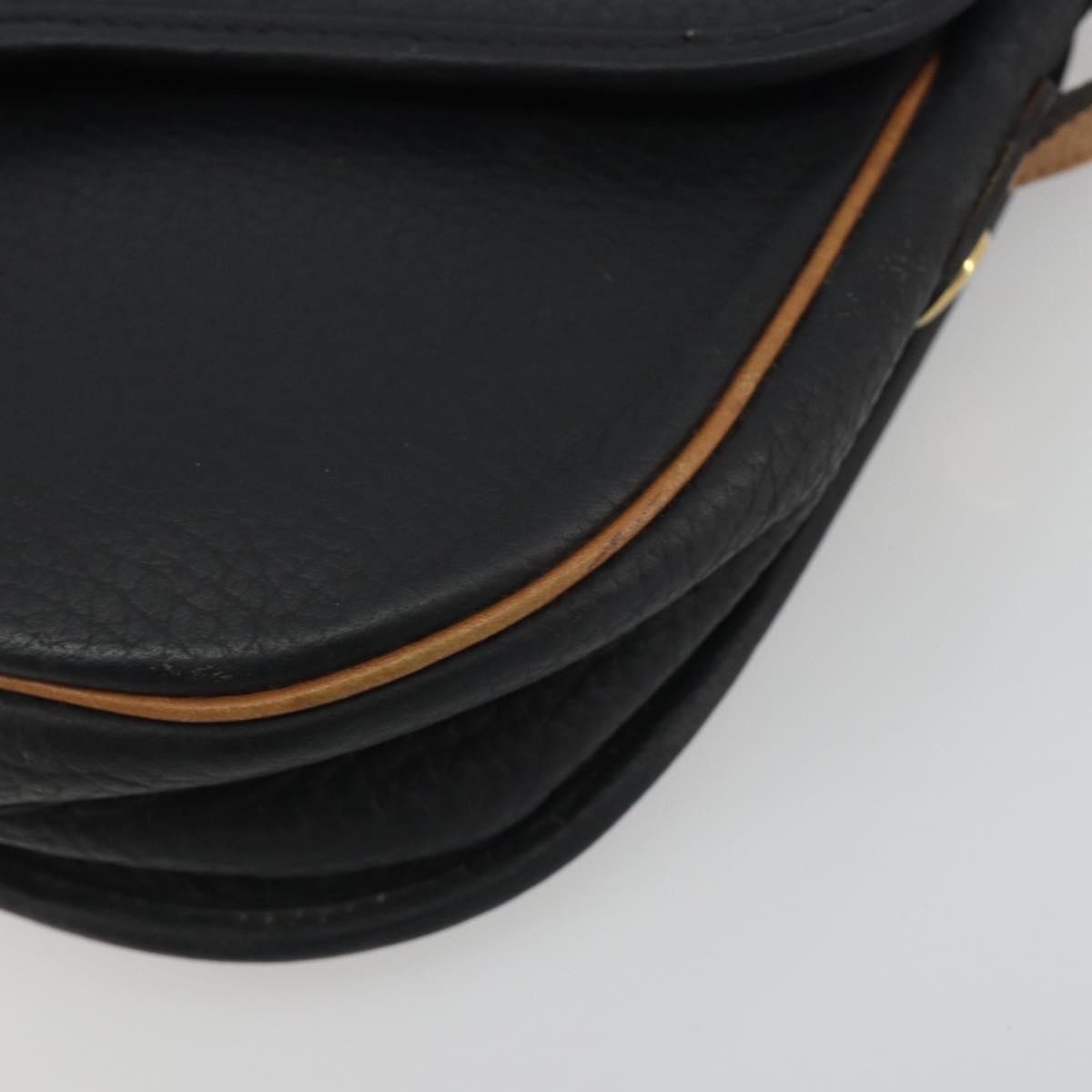 Christian Dior Vintage CD Flap Leather, Black, Leather, Shoulder Bag