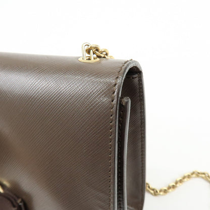 Salvatore Ferragamo Vara Bow Glitter, Brown, Leather, Crossbody Bag