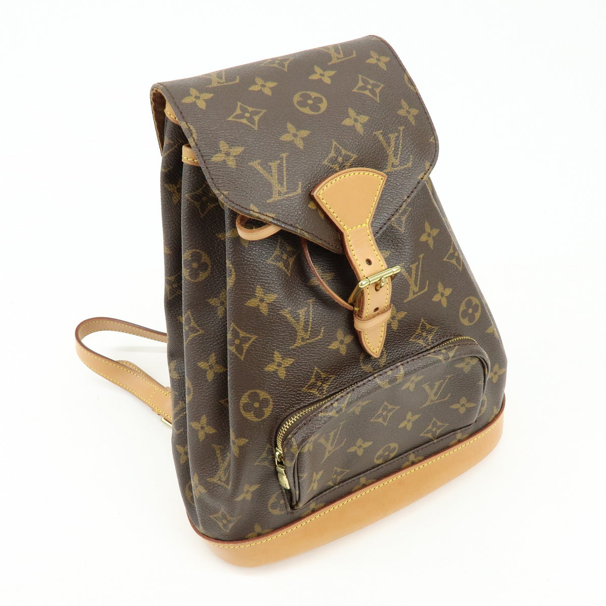 Louis Vuitton Vintage Montsouris Monogram Canvas, Brown, Canvas, Backpack