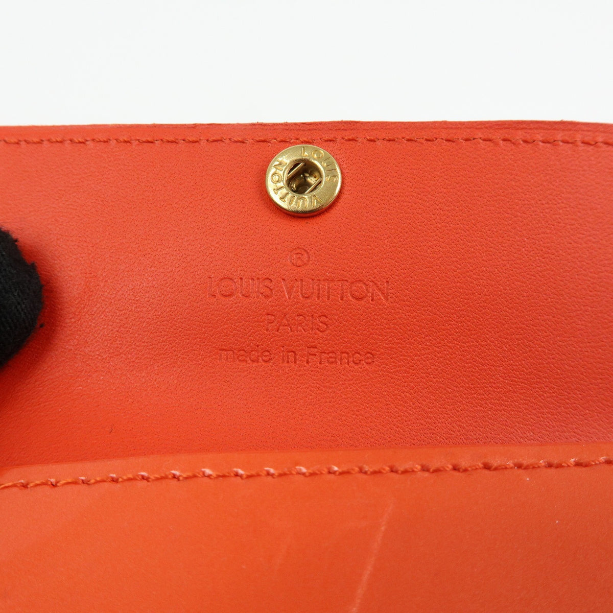 Louis Vuitton Ludlow Vernis, Orange, Leather, Wallet