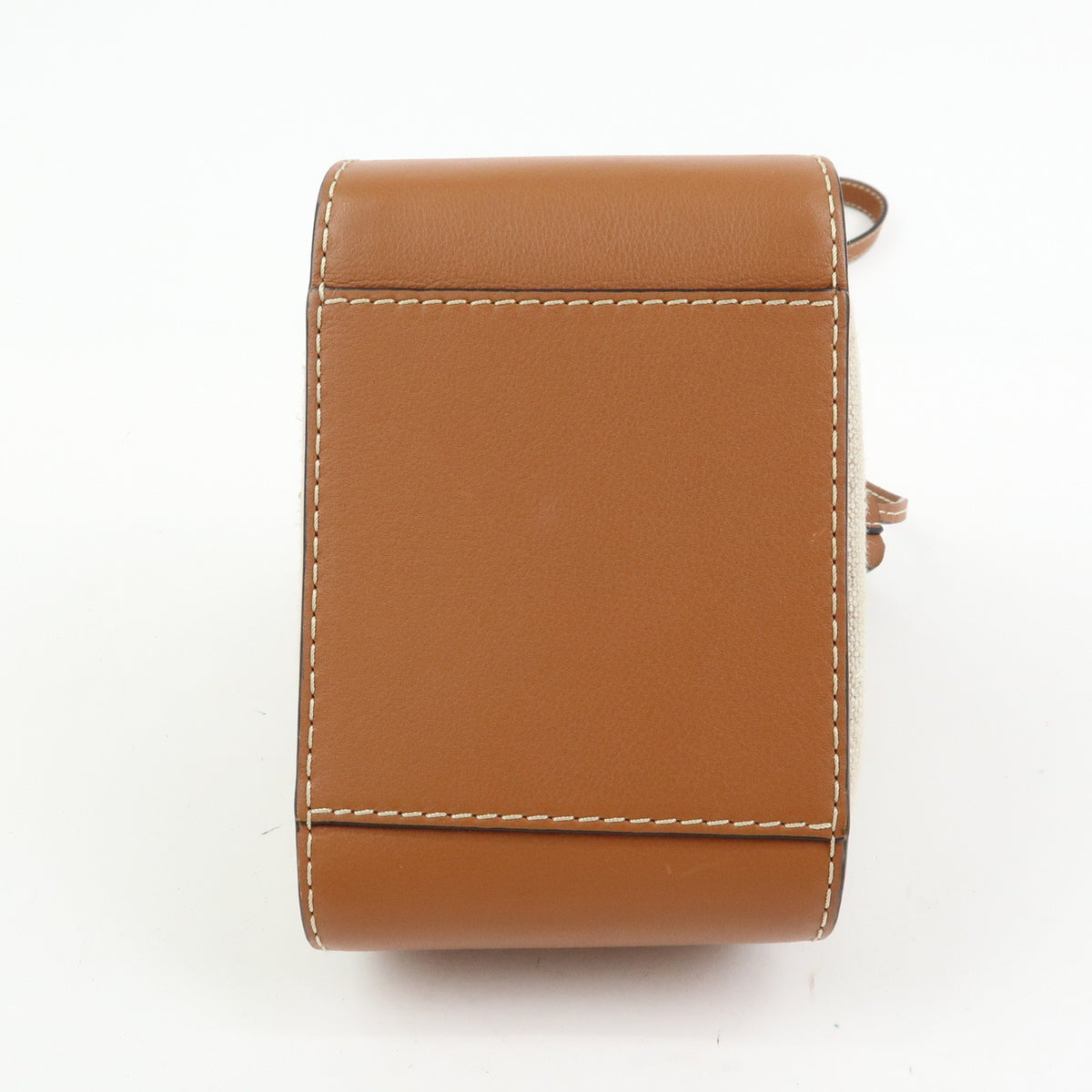 Loewe Hammock Leather and Canvas, Brown, Leather, Handbag
