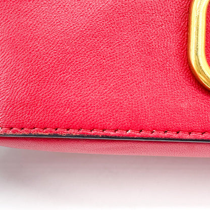 Valentino Garavani VLogo Drawstring Bucket Leather, Gold, Leather, Clutch