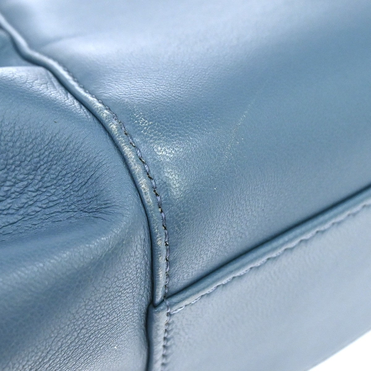 Fendi Peekaboo Leather, Blue, Leather, Handbag