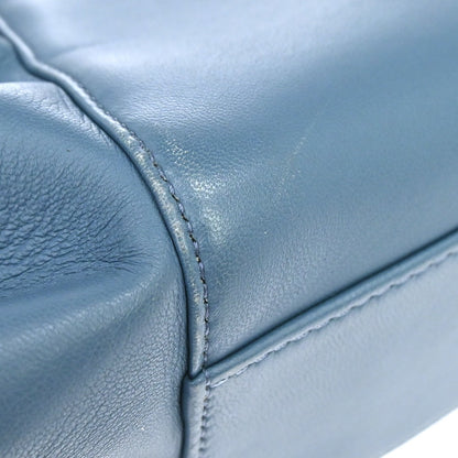 Fendi Peekaboo Leather, Blue, Leather, Handbag