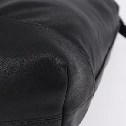 Miu Miu Zip Front Pocket Shopping Tote Leather, Black, Leather, Shoulder Bag
