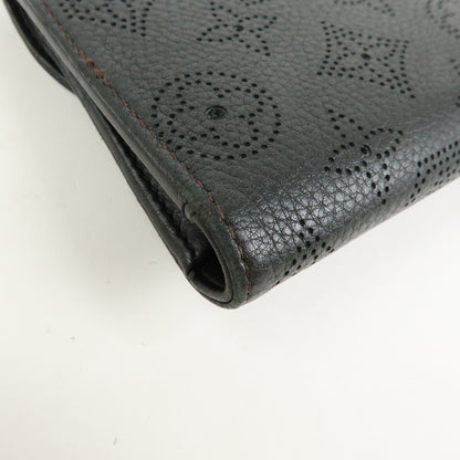 Louis Vuitton Amelia Mahina Leather, Black, Leather, Wallet