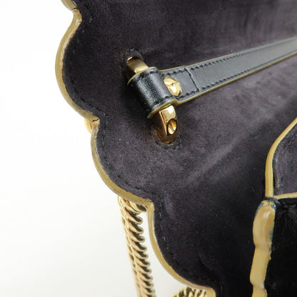 Fendi Kan I Leather, Black, Leather, Shoulder Bag