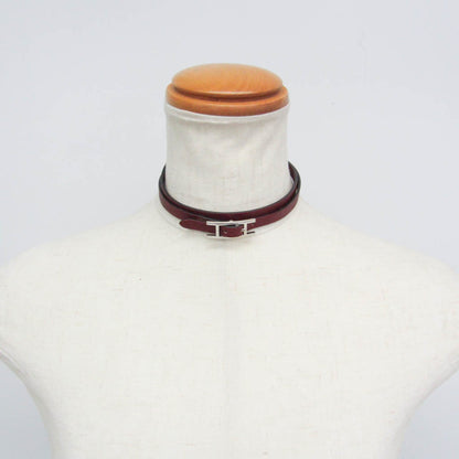Hermes Hapi 3 Leather, Burgundy, Leather, Bracelet