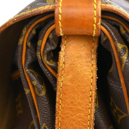 Louis Vuitton Saumur Monogram, Brown, Canvas, Shoulder Bag