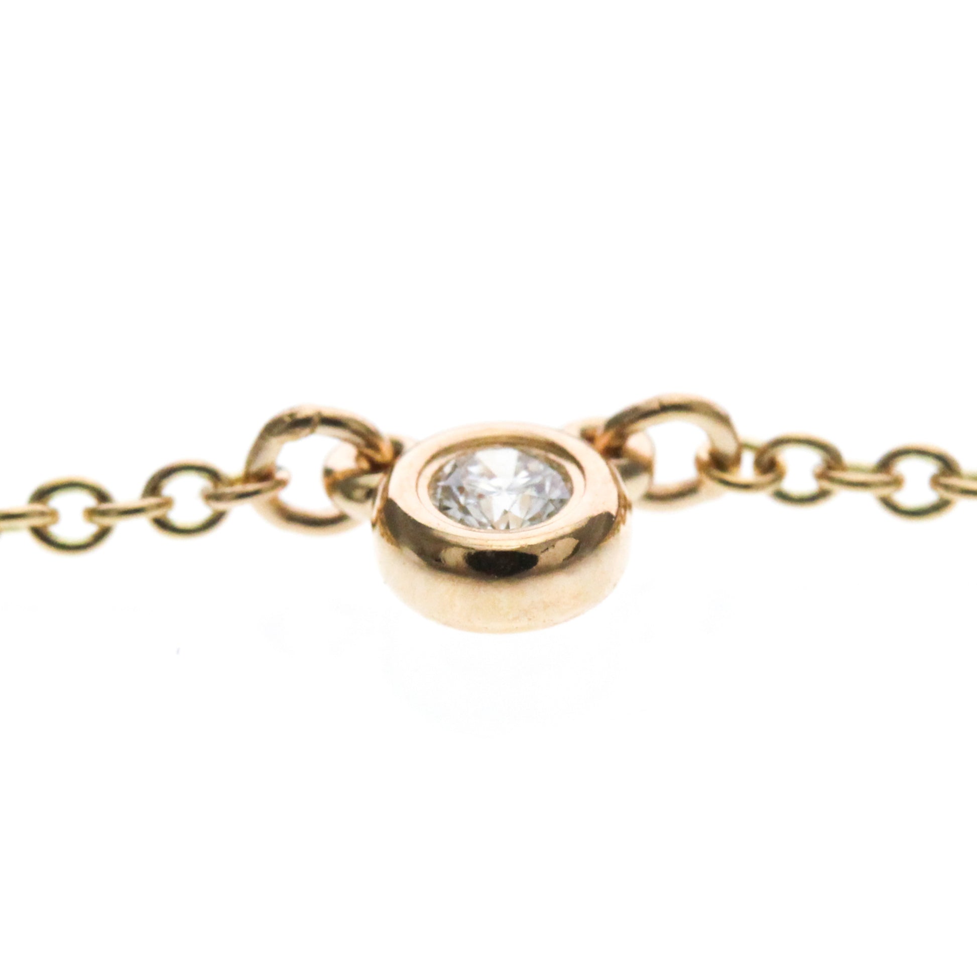 Tiffany & Co. Elsa Peretti Diamonds By The Yard Pendant 18K Rose Gold with Diamond, Gold, Pink Gold, Necklace