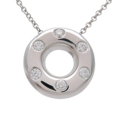 Tiffany & Co. Etoile Circle Donut Pendant Platinum with Diamonds, Silver, Platinum, Necklace