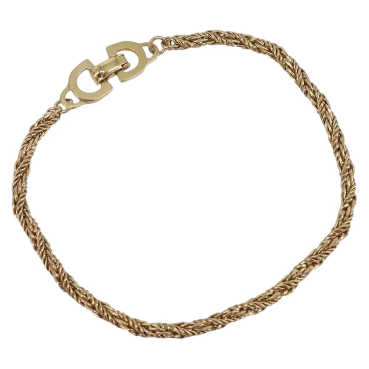 Christian Dior CD Logo Metal, Gold, Metal, Bracelet