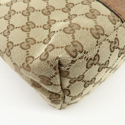 Gucci Bamboo Bar GG Canvas, Beige, Canvas, Shoulder Bag