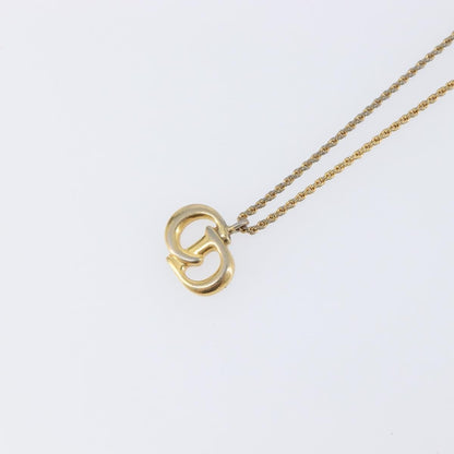 Christian Dior Vintage CD Pendant Metal, Gold, Metal, Necklace