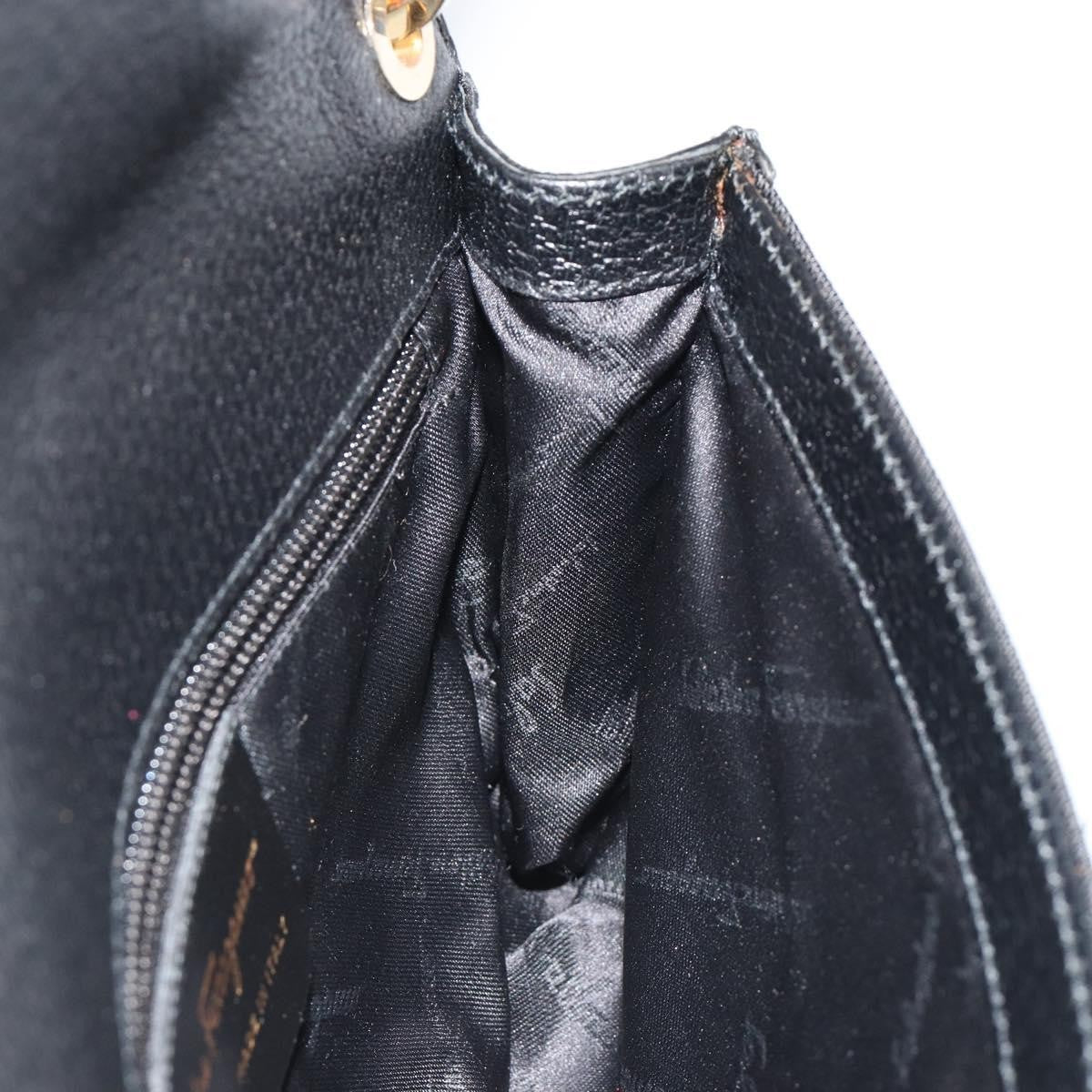 Salvatore Ferragamo Shoulder Bag Canvas, Black, Canvas, Shoulder Bag