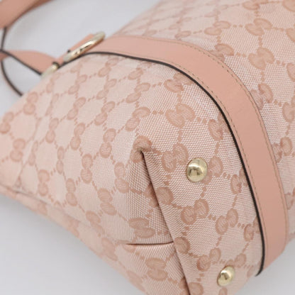 Gucci Abbey Zip Tote GG Canvas and Leather, Pink, Canvas, Handbag