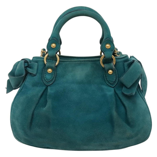 Miu Miu Shoulder Bag Suede leather, BLUE, SUEDE, Shoulder bag