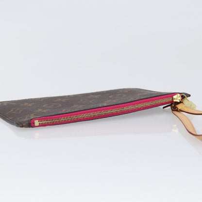 Louis Vuitton Neverfull Pochette Monogram Canvas, Brown, Canvas, Clutch